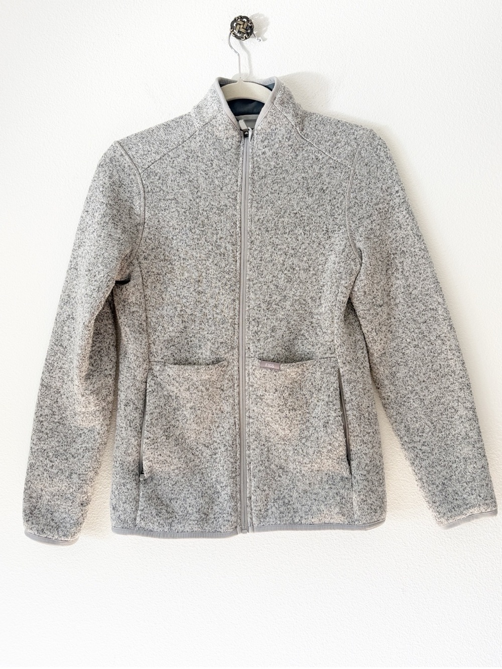 Figs Gray Full-Zip Fleece Jacket